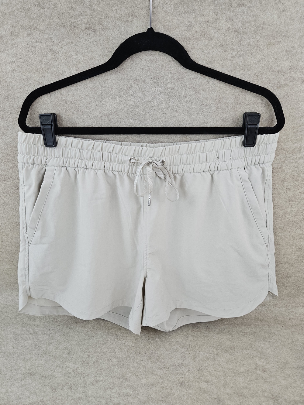 Eddie Bauer Women's Light Beige Drawstring Athletic Shorts